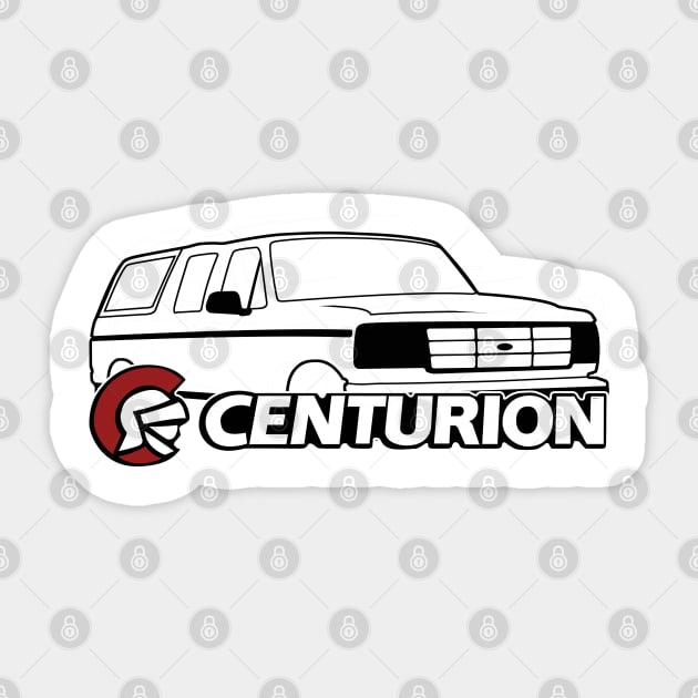 1992-1996 Ford Bronco Centurion Black With Logo Sticker by The OBS Apparel